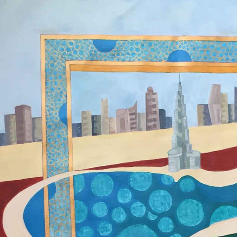 Dubai Frame Acrylic Painting Buy Now on Artezaar.com Online Art Gallery Dubai UAE