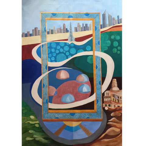 Dubai Frame Acrylic Painting Buy Now on Artezaar.com Online Art Gallery Dubai UAE