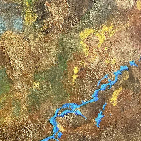 Earth's Palette Abstract Mixed Media Painting Buy Now on Artezaar.com Online Art Gallery Dubai UAE