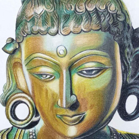 Echoes In Emerald Gold - Sketches & Drawings - Artezaar.com Online Art Gallery