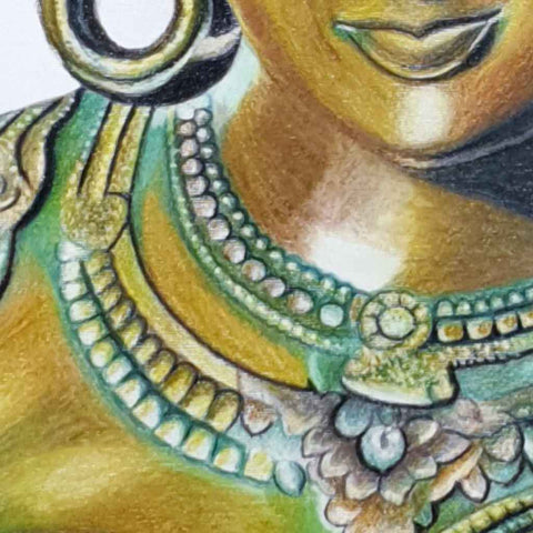 Echoes In Emerald Gold - Sketches & Drawings - Artezaar.com Online Art Gallery