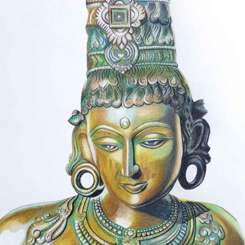 Echoes In Emerald Gold - Sketches & Drawings - Artezaar.com Online Art Gallery