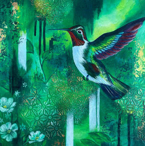 Echoes of a Humming Heart Acrylic Painting Buy Now on Artezaar.com Online Art Gallery Dubai UAE
