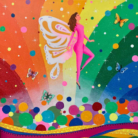 Ecstasy Mixed Media Painting Buy Now on Artezaar.com Online Art Gallery Dubai UAE