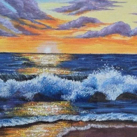 Embers At The Horizon Acrylic Painting Buy Now on Artezaar.com Online Art Gallery Dubai UAE