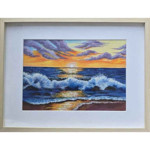 Embers At The Horizon Acrylic Painting Buy Now on Artezaar.com Online Art Gallery Dubai UAE