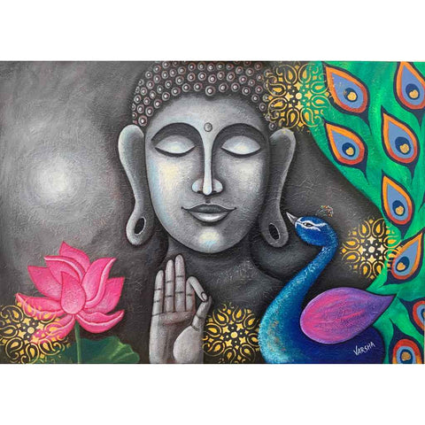 Enlightenment (Lord Buddha) Acrylic Painting Buy Now on Artezaar.com Online Art Gallery Dubai UAE
