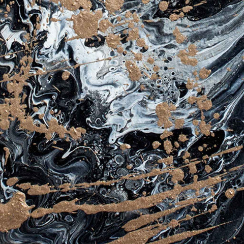 Entropy in Gold (Set of 3) - Fluid Acrylic Painting - Artezaar.com Online Art Gallery