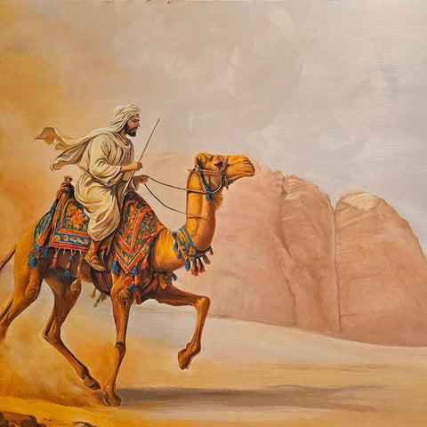 Escaping the Sandstorm Oil Painting Buy Now on Artezaar.com Online Art Gallery Dubai UAE