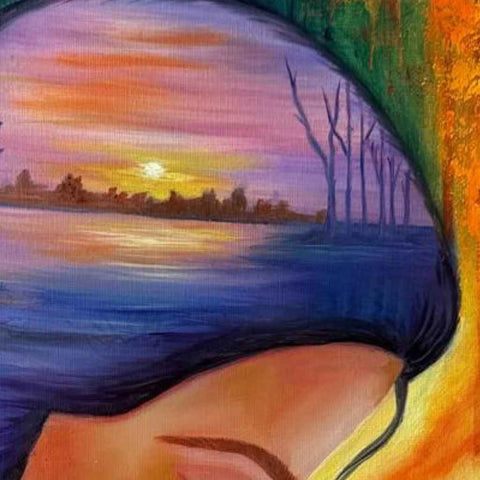 Eternal Embrace Mixed Media Painting Buy Now on Artezaar.com Online Art Gallery Dubai UAE