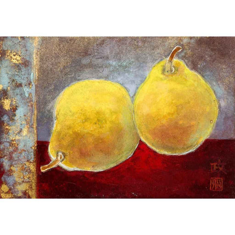 European Pear Mixed Media Painting Buy Now on Artezaar.com Online Art Gallery Dubai UAE