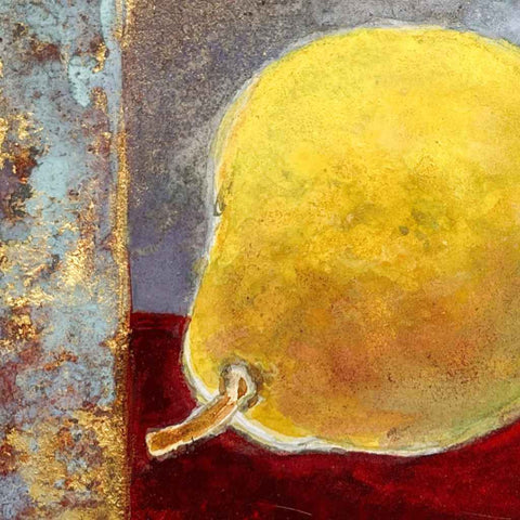 European Pear Mixed Media Painting Buy Now on Artezaar.com Online Art Gallery Dubai UAE
