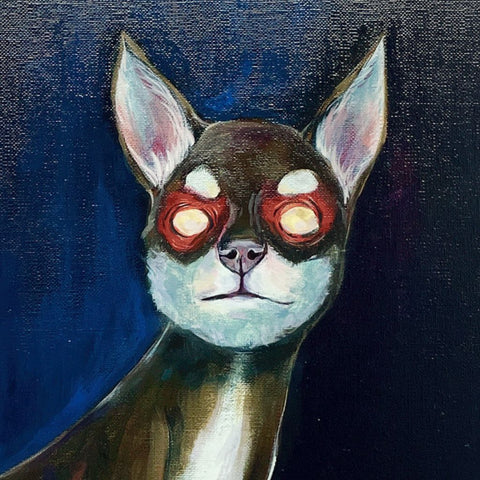 Eyes Shining In The Dark - Acrylic Painting - Artezaar.com Online Art Gallery