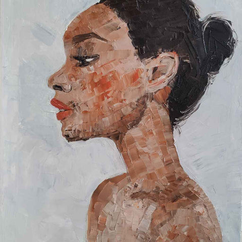 Female Portrait Fine Oil Painting Buy Now on Artezaar.com Online Art Gallery Dubai UAE