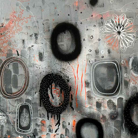 Finding Gratitude Abstract Mixed Media Painting Buy Now on Artezaar.com Online Art Gallery Dubai UAE