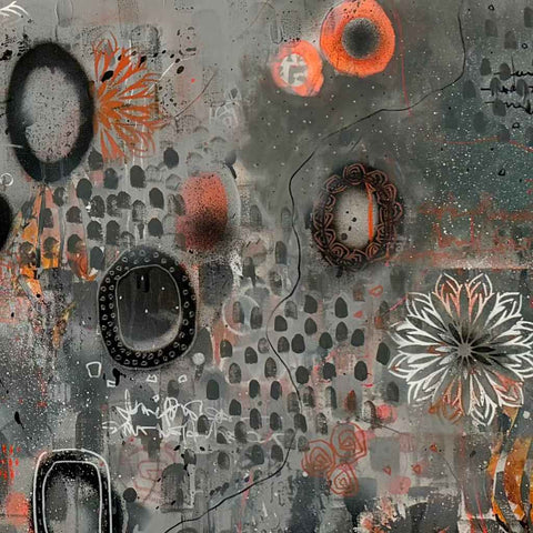 Finding Gratitude Abstract Mixed Media Painting Buy Now on Artezaar.com Online Art Gallery Dubai UAE