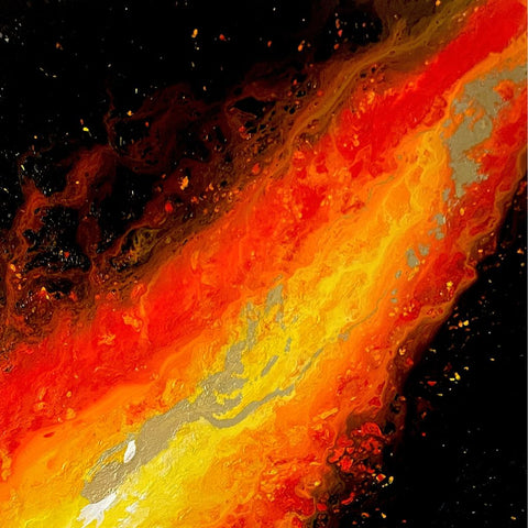 Fire Abstract Acrylic Painting Buy Now on Artezaar.com Online Art Gallery Dubai UAE