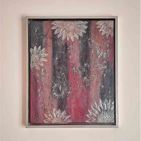 Floral Dreams Mixed Media Painting Buy Now on Artezaar.com Online Art Gallery Dubai UAE