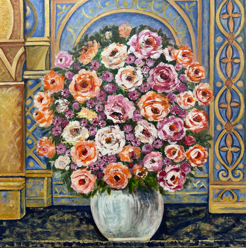 Floral Fantasia Acrylic Painting Buy Now on Artezaar.com Online Art Gallery Dubai UAE