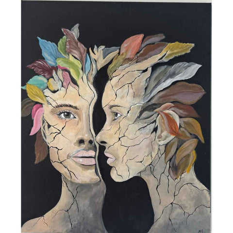 Fragile Resilience Abstract Acrylic Painting Buy Now on Artezaar.com Online Art Gallery Dubai UAE