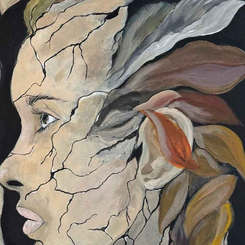 Fragile Resilience Abstract Acrylic Painting Buy Now on Artezaar.com Online Art Gallery Dubai UAE