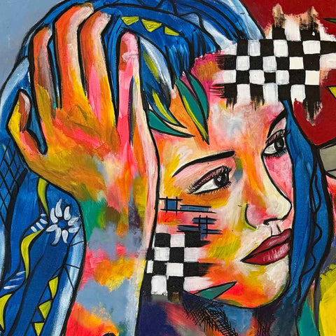 Fragments II Mixed Media Painting Buy Now on Artezaar.com Online Art Gallery Dubai UAE
