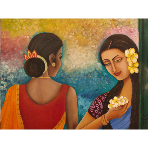 Friends - Oil Painting - Artezaar.com Online Art Gallery