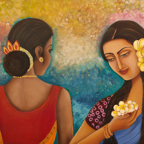 Friends - Oil Painting - Artezaar.com Online Art Gallery
