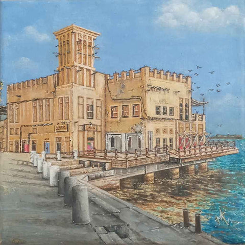 From The Banks Of Al Seef - Acrylic Painting - Artezaar.com Online Art Gallery