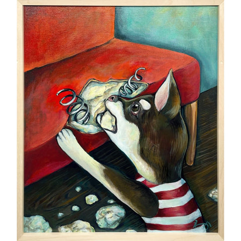 Furniture Damage Crime - Acrylic Painting - Artezaar.com Online Art Gallery