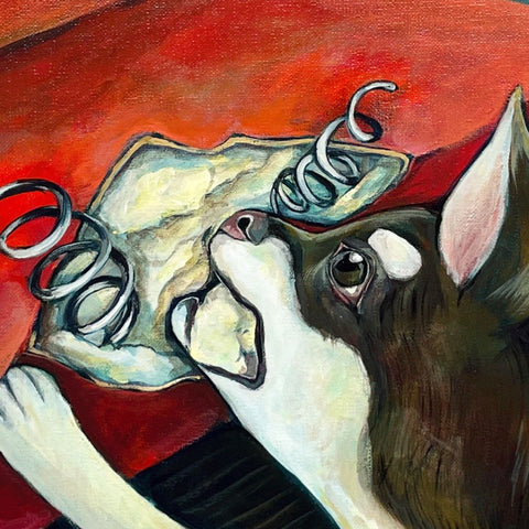 Furniture Damage Crime - Acrylic Painting - Artezaar.com Online Art Gallery