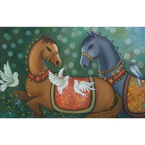 Gallop of Winds Acrylic Painting Buy Now on Artezaar.com Online Art Gallery Dubai UAE