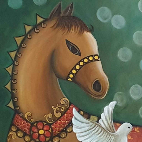 Gallop of Winds Acrylic Painting Buy Now on Artezaar.com Online Art Gallery Dubai UAE