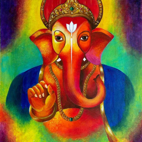 Ganesha Fine Acrylic Painting Buy Now on Artezaar.com Online Art Gallery Dubai UAE