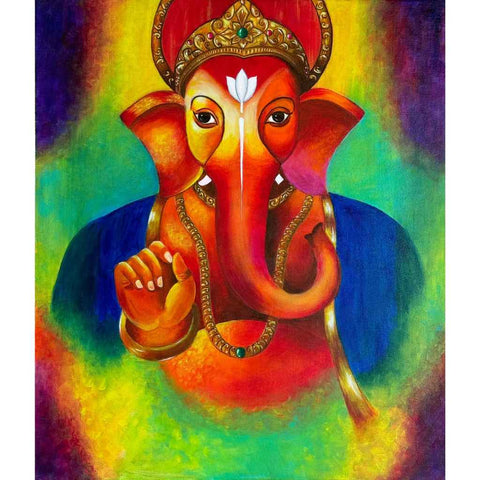 Ganesha Fine Acrylic Painting Buy Now on Artezaar.com Online Art Gallery Dubai UAE