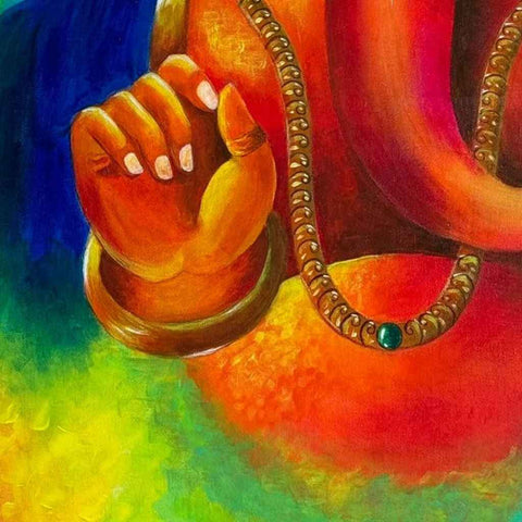 Ganesha Fine Acrylic Painting Buy Now on Artezaar.com Online Art Gallery Dubai UAE