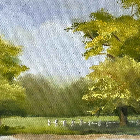 Gathering Quiet at Richmond Park Oil Painting Buy Now on Artezaar.com Online Art Gallery Dubai UAE