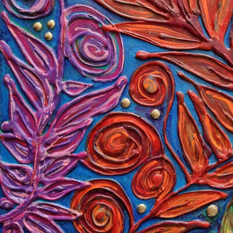 Gilded Flora Of Alexandria - Mixed Media - Artezaar.com Online Art Gallery