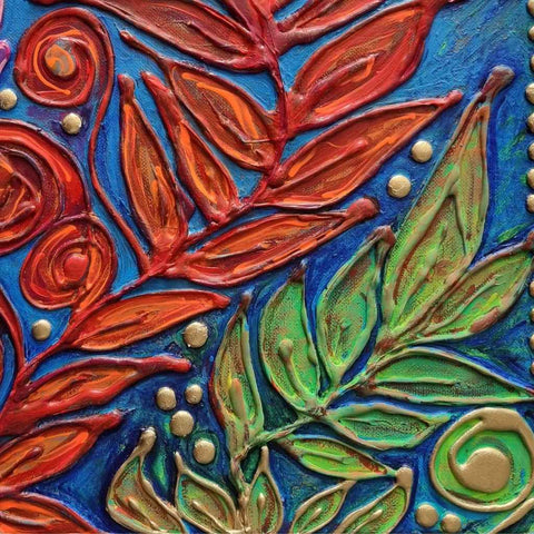 Gilded Flora Of Alexandria - Mixed Media - Artezaar.com Online Art Gallery
