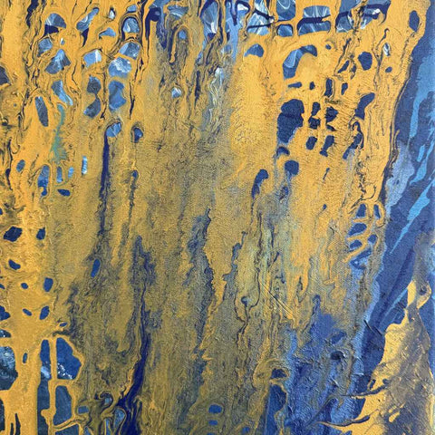 Gilded Tides - Mixed Media - Artezaar.com Online Art Gallery