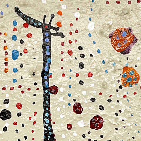 Giraffe Parent and Child Fancy Rhythm - Abstract Acrylic Painting - Buy Paintings, artworks and décor accessories on Artezaar.com Online Art Gallery in Dubai UAE