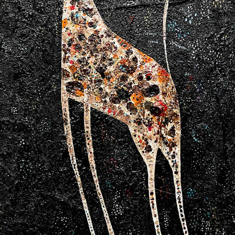 Giraffe - Starry Sky Night Acrylic Painting Buy artworks, home décor accessories, photography, digital prints and paintings online on Artezaar.com Online Art Gallery in Dubai UAE.