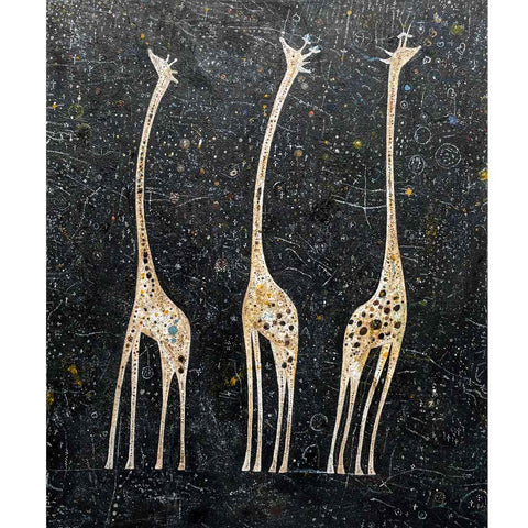 Giraffe Starry Sky Symphony Day - Acrylic Painting - Artezaar.com Online Art Gallery