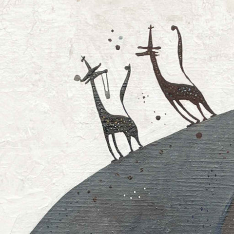 Giraffe with Phantom Acrylic Painting Buy Now on Artezaar.com Online Art Gallery Dubai UAE