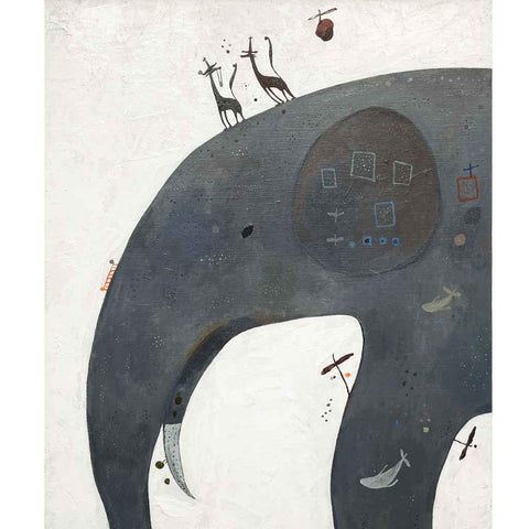 Giraffe with Phantom Acrylic Painting Buy Now on Artezaar.com Online Art Gallery Dubai UAE