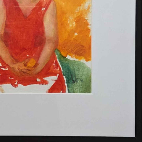 Girl with an Orange Oil Painting Buy Now on Artezaar.com Online Art Gallery Dubai UAE