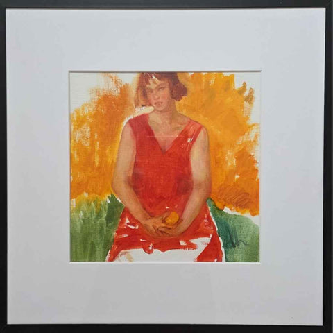 Girl with an Orange Oil Painting Buy Now on Artezaar.com Online Art Gallery Dubai UAE