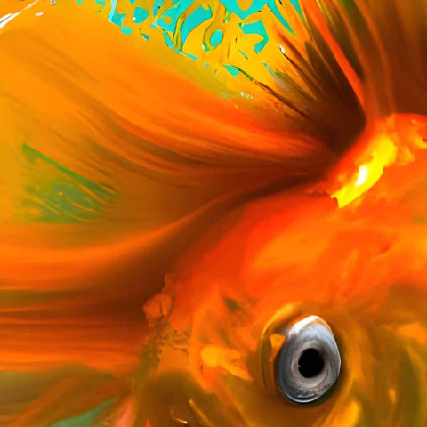 Glimmering gills - The golden fish serenade Digital art Buy Now on Artezaar.com Online Art Gallery Dubai UAE
