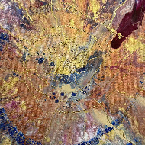 Gold Eruption - Acrylic Painting - Artezaar.com Online Art Gallery
