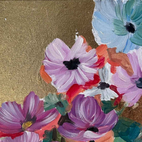 Golden Garden Mixed Media Painting Buy Now on Artezaar.com Online Art Gallery Dubai UAE